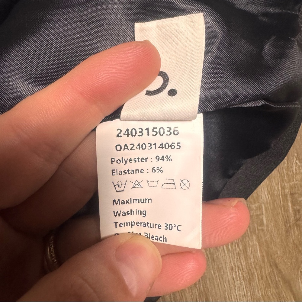 Commense Strapless Solid Black Button Up Suit Top - image 6